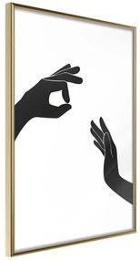 Poster  Language of Gestures I  Cornice Quadri Cornice d'oro, Larghezza x Altezza Home decor 20x30