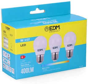 Lampadina LED EDM E27 5 W G 400 lm (6400K)