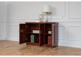 Armadietto basso per ufficio o studio in stile classico a 3 ante C635B