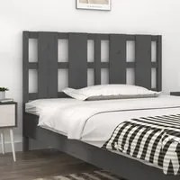 Testiera per Letto Grigia 145,5x4x100 cm Legno Massello di Pino cod 11069