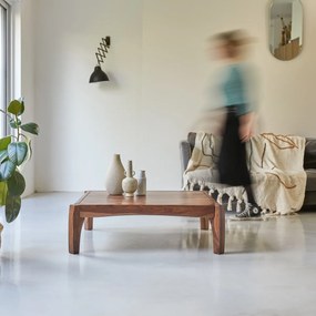 Tikamoon - tavolino tavolo basso legno massello palissandro 95x95 soggiorno divano sheesham