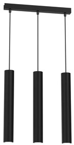Lampadario a sospensione con filo HUDSON 3xGU10/8W/230V nero
