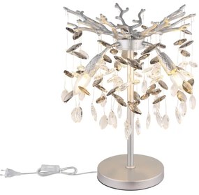 Globo 64138TS - Lampada da tavolo QUEENA 3xE14/40W/230V argento