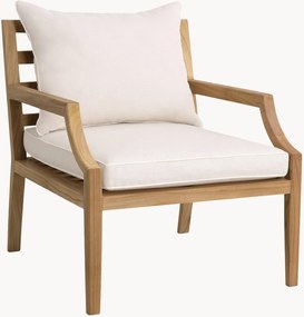 Sedia con braccioli da giardino in legno di teak Hera