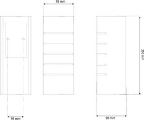 Applique da Parete E14 RIFT Rettangolare in Gesso Pitturabile