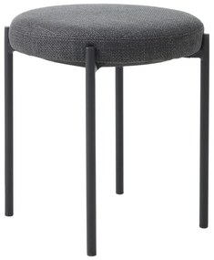 Sgabello grigio scuro in metallo impilabile Pelican – Unique Furniture