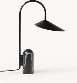 Lampada da tavolo grande con base in marmo Arum, orientabile