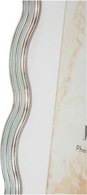 Cornice azzurra/argentata in metallo/in vetro verticale con sostegno 17,5x22,5 cm Elizabeth – Mauro Ferretti