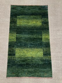 Loribaft Tappeto 60 x 110 Verde (Iran) Annodato A Mano