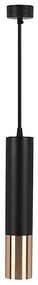 Lampadario a sospensione con supporto rigido 1xGU10/35W/230V 30 cm nero/oro