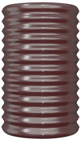 Vaso Giardino Acciaio Verniciato a Polvere 40x40x68 cm Marrone