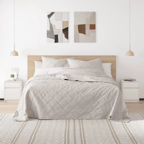 Comodini 2 Pz Bianchi 40x31x50 Cm İn Legno Massello Di Pino /