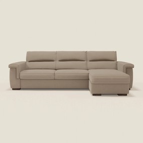 Magnolia divano letto angolare con Penisola Contenitore - Materasso H18 cm in tessuto smacchiabile T05 beige