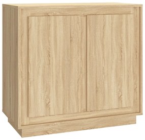 Credenza rovere sonoma 80x34x75 cm in legno multistrato