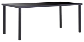 Tavolo Da Pranzo Nero 180x90x75 Cm İn Vetro Temperato /