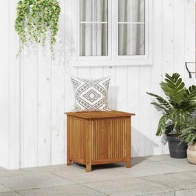 Contenitore Da Giardino 60x50x58 Cm İn Legno Massello Di Acacia /