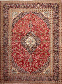 Kashan Tappeto persiano 300 x 390 Rosso (Iran) Annodato A Mano