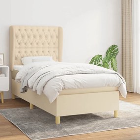 Giroletto A Molle Con Materasso Crema 90x190 Cm İn Tessuto /