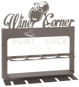 Porta bottiglie da parete moderno wine corner fango