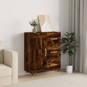Credenza Rovere Fumo 69,5x34x90 Cm İn Legno Multistrato /