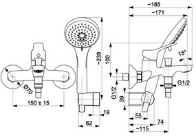 KFA Armatura 5244-510-00 - Set da bagno con rubinetto MORRIS cromo lucido