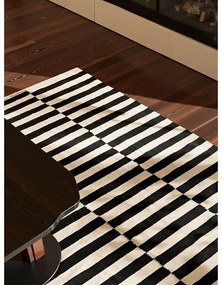 Tappeto bianco e nero in lana reversibile/tessuto a mano 160x230 cm Donna – Hanse Home