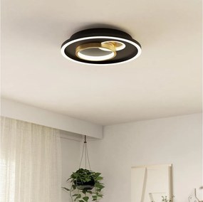 Eglo 901244 - Plafoniera LED TIRIOLO LED/14W/230V+LED/8,5W nero/oro