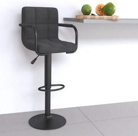 Sgabello Da Bar Grigio Scuro İn Tessuto /