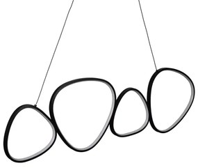 Lampadario LED a cavo PETRA LED/48W/230V 4000K nero