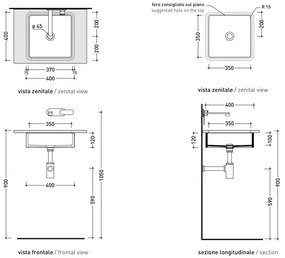 Ceramica Flaminia Miniwash lavabo sottopiano 40 cm senza troppopieno in ceramica bianco