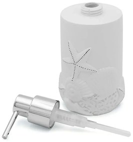 Dispenser sapone liquido da appoggio in resina bianco  Coral