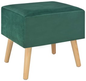 Comodini Verdi 2 pz 40x35x40 cm in Velluto