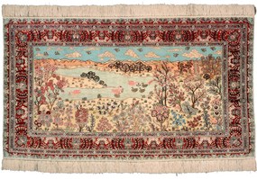 Hereke Tappeto 90x150 Beige (Cina) Annodato A Mano