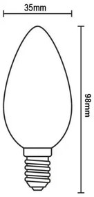 Lampadina LED FILAMENT C35 E14/4,5W/230V 3000K