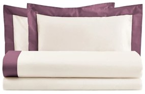 Completo Letto in Puro Cotone Diamante  Collezione Casa  Colore Glicine, Dimensioni e Misure Matrimoniale