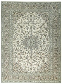 Kashan Tappeto 400x300 Beige (Iran) Annodato A Mano