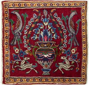 Mashad Tappeto persiano 60x60 Rosso (Iran) Annodato A Mano