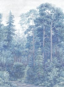 Rebel Walls Carta da parati panoramica Green Wood - Mist