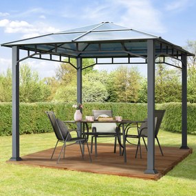 TOOLPORT Gazebo da giardino Hardtop Sunset Deluxe, 3x3m - (300167)