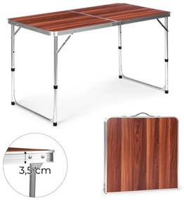 Tavolo pieghevole per catering 120 x 60 cm con imitazione del legno