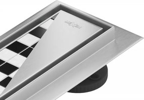 Mexen Flat 360° M13 scarico lineare girevole 2 in 1 da 60 cm, inox - 1010060-40