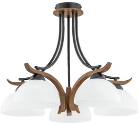 Lampadario a plafone BAFIA 5xE27/15W/230V marrone