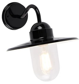 Lampada da parete esterna moderna nera IP44 - Kansas