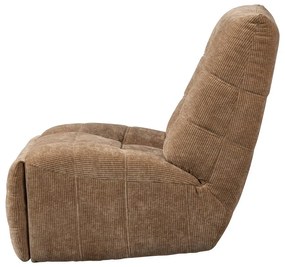 Poltrona da relax marrone chiaro reclinabile con rivestimento in velluto a coste Hein – WOOOD