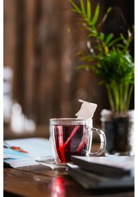 Set di 2 tazze in vetro a doppia parete con piattino , 250 ml Amo - Vialli Design