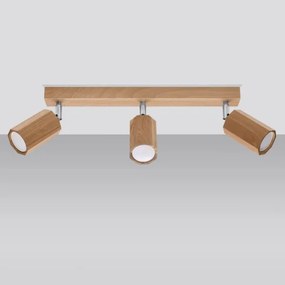 Sollux SL.1030 - Faretto ZEKE 3xGU10/40W/230V quercia