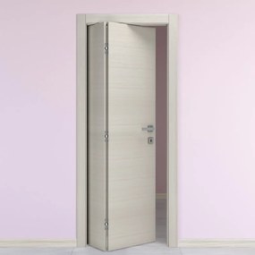 Porta pieghevole a libro asimmetrica Oxford palissandro L 80 x H 210 cm destra