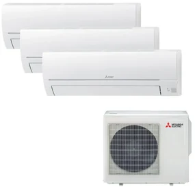 Condizionatore a muro multisplit MITSUBISHI ELECTRIC HR 9 + 9 + 12 17000 BTU classe raffreddamento A++, classe di riscaldamento A+