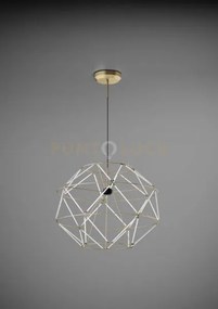 Euclide lampadario sospeso 56cm a led 2700k 4593lm 62w colore oro d...