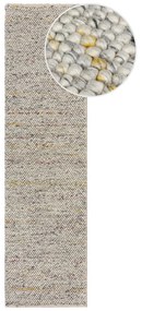 Passatoia in misto lana intrecciata a mano color crema 60x230 cm Minerals - Flair Rugs